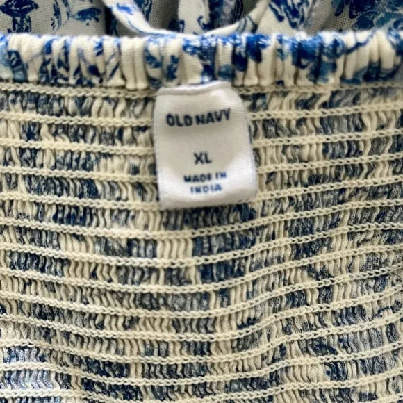 NWOT Old Navy Blue Floral Maxi Dress (XL) - Picture 3 of 3